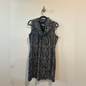 Kenneth Cole Black and White Patterned Blouse